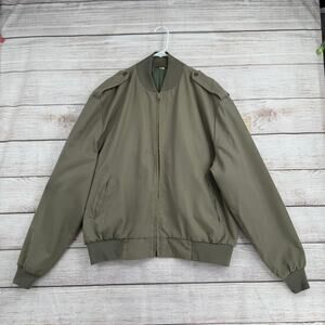 Vintage 70s USMC Pewter 2246 Lightweight Bomber Jacket Mens 50 L Green Full Zip